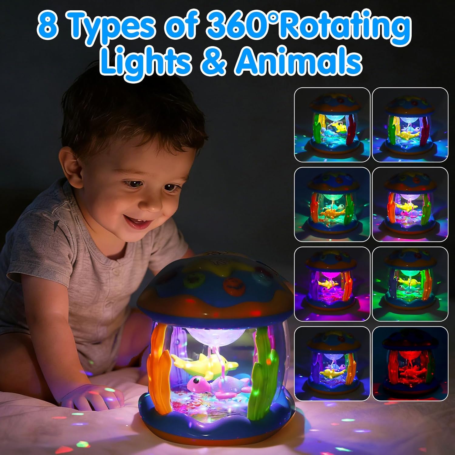 Fidtoy Ocean Light Toy for Babies – Interactive Musical Sensory Toy for Infant & Toddler Play