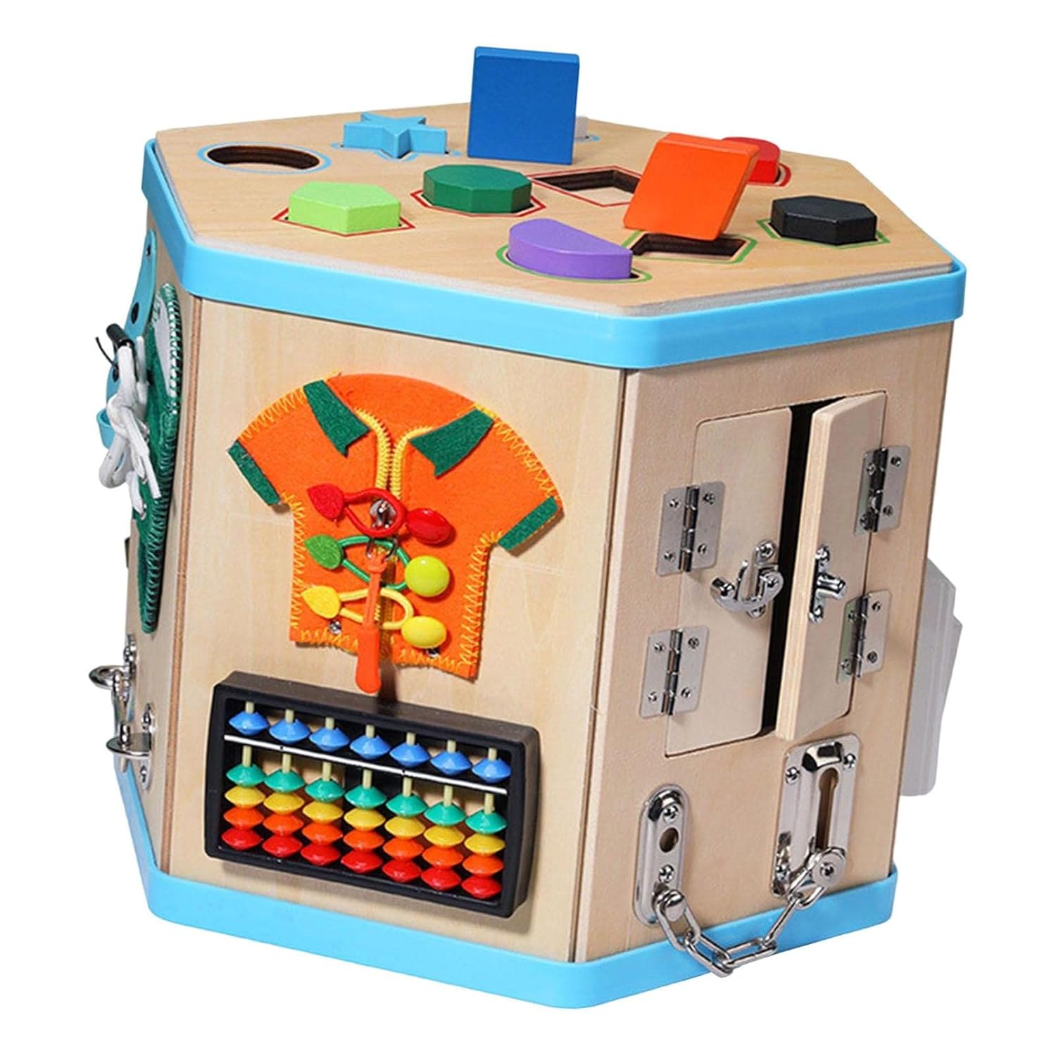 Tablero Portátil de Actividades para Habilidades Motoras Básicas para Niños de 1 a 2 Años Gran Regalo Seis Lados | Educativo | Otros Juguetes Educativos