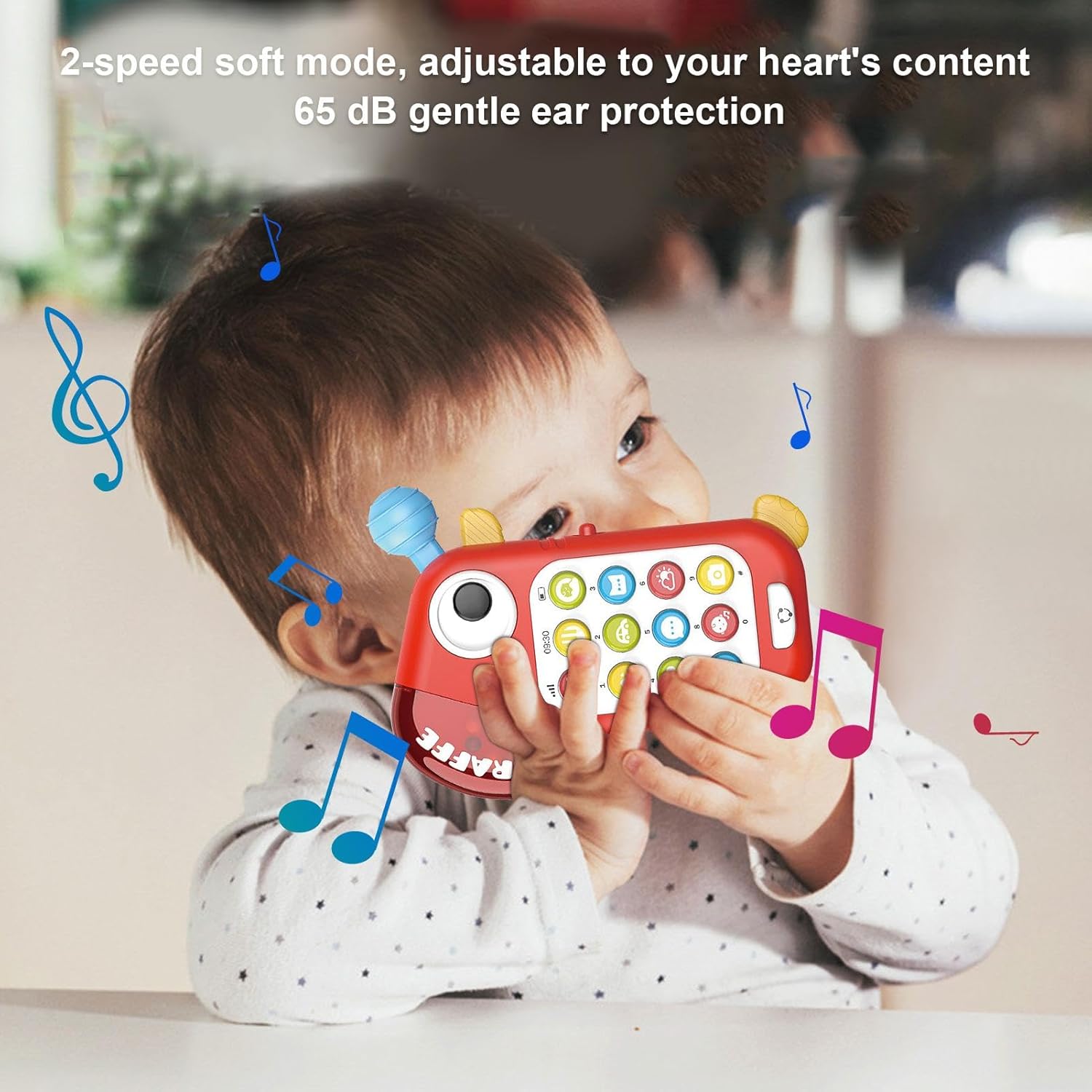 Juguete sensorial Fidtoy Learning con varias actividades para bebés, teléfono de juguete