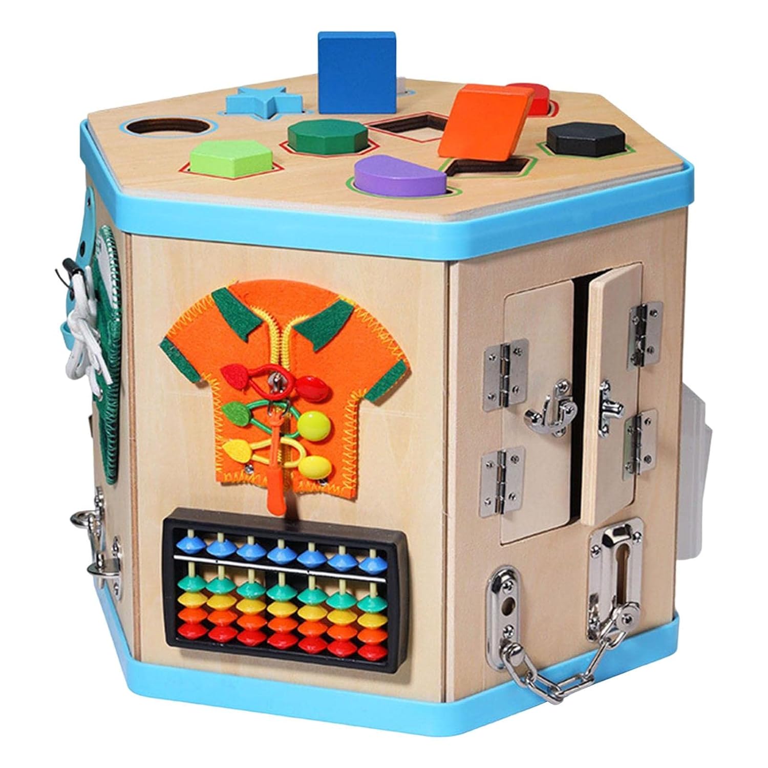 Tablero Portátil de Actividades para Habilidades Motoras Básicas para Niños de 1 a 2 Años Gran Regalo Seis Lados | Educativo | Otros Juguetes Educativos