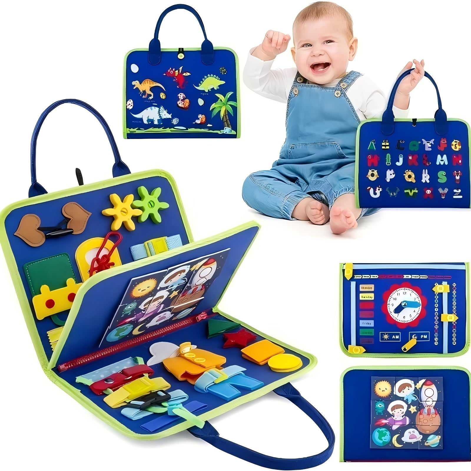Fidtoy 8-in-1 Activity Board – Handbag Shaped Learning Toy for Toddlers 2+