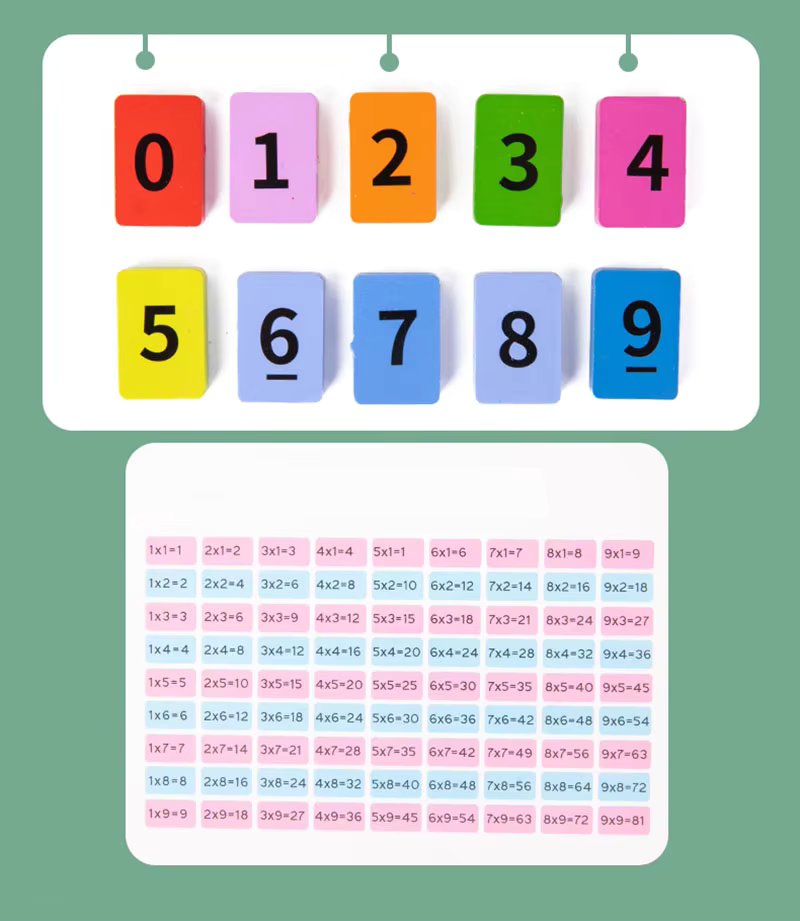 Fidtoy 2in1 Multifunctional Math and Spelling Eliminate the Game, Wooden Double-Sided Number and Letter Learning Board, Montessori Early Education Toy Ages 2-6