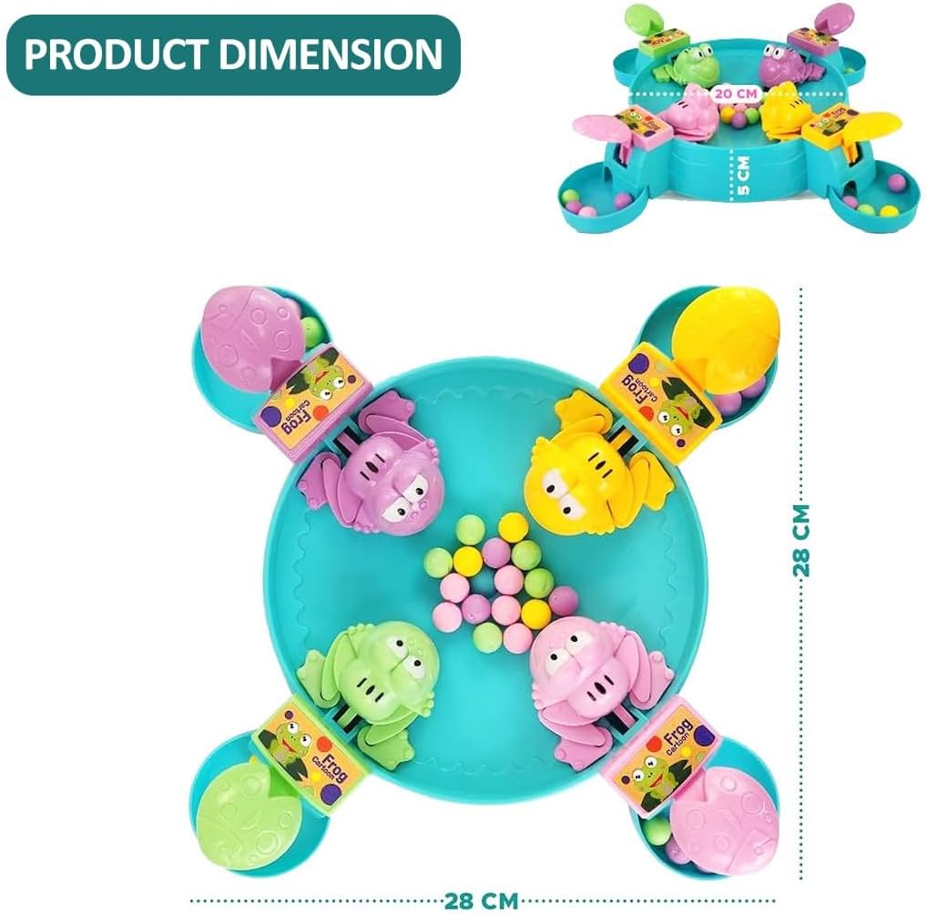 Fidtoy Hungry Frog Eat Bean Family Board Game for Kids Fast Reflex Indoor Multiplayer Play