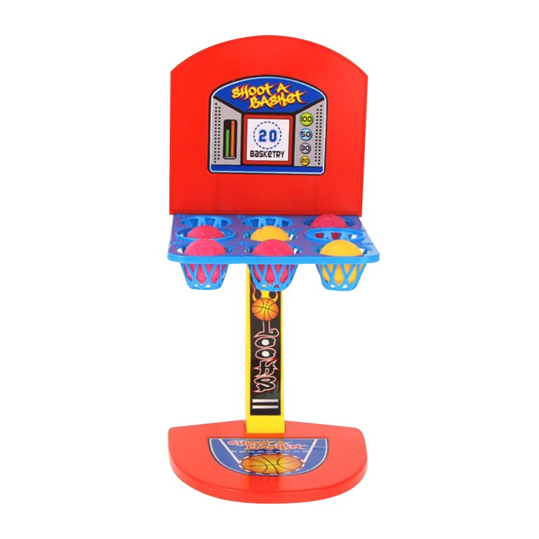 Fidtoy Mini Desktop Basketball Game with Hoop and Catapults
