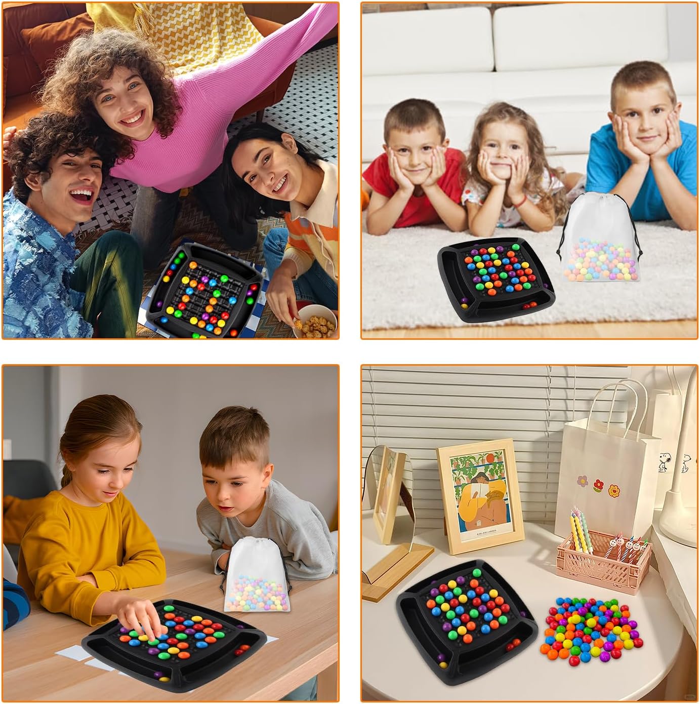 Juego de mesa Fidtoy Rainbow Chessboard Ball para niños y para jugar en familia