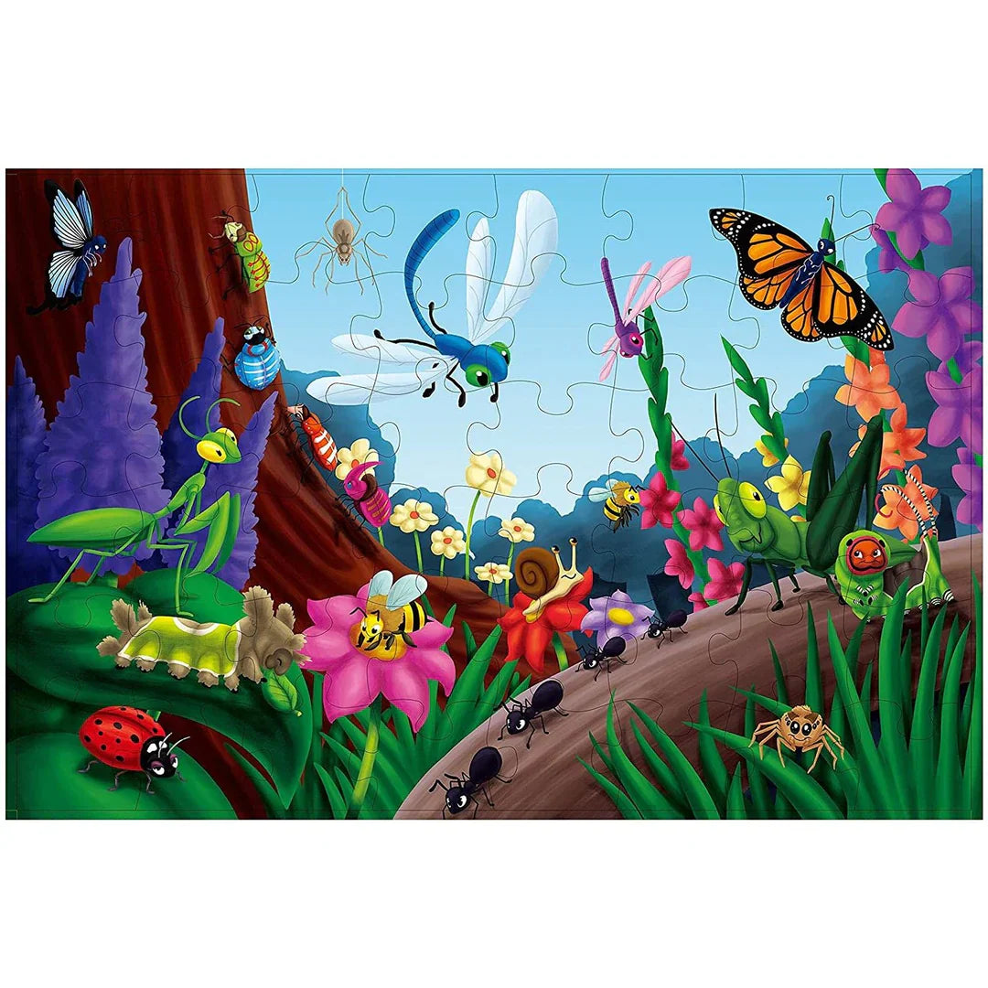Rompecabezas de piso de insectos y bichos gigantes de Fidtoy para niños