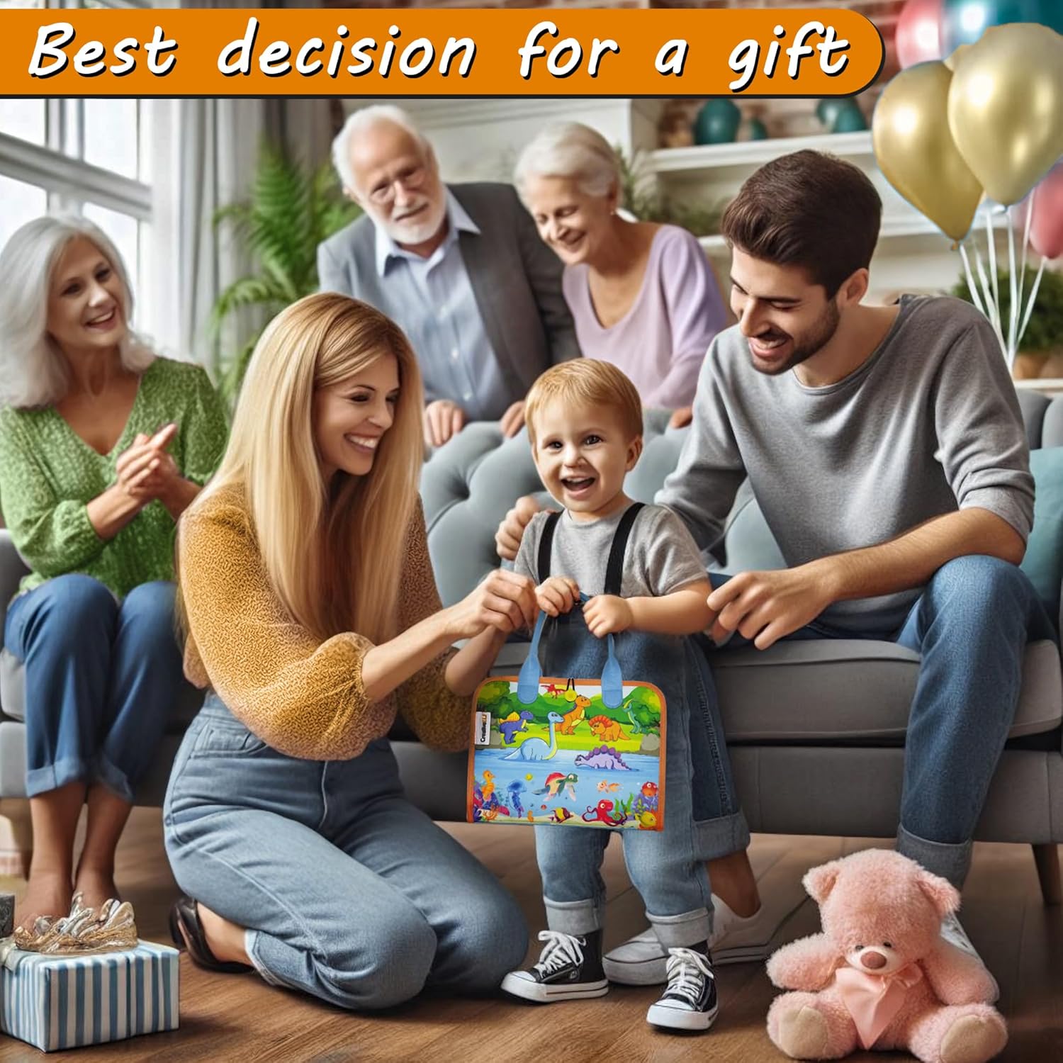 Juguetes Montessori Busy Board para niños pequeños - Libro tranquilo sensorial para actividades de viaje en coche y avión - Actividades educativas y de aprendizaje para viajes - Regalo para niños y niñas de 1-3 2-4 3-5 2 3 4 años