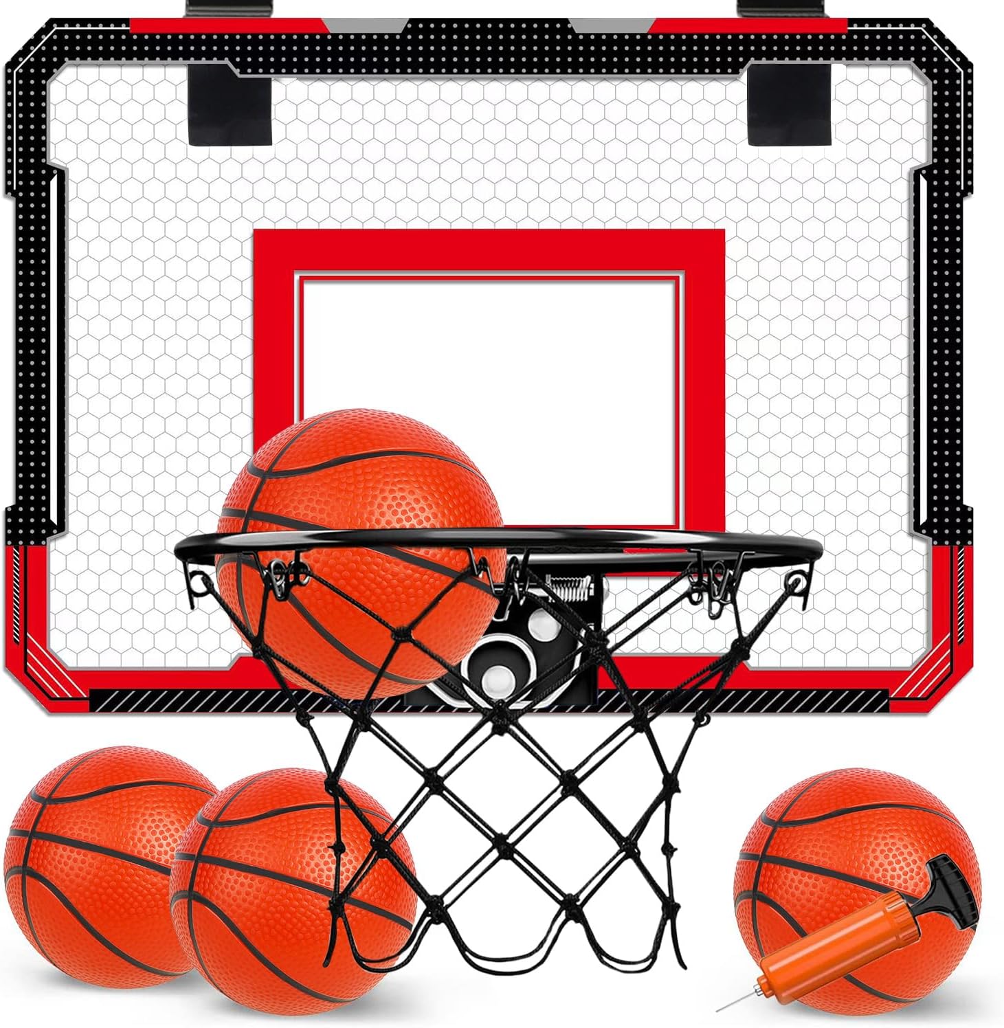 Juego de canasta de baloncesto pequeña de interior Fidtoy con 4 pelotas