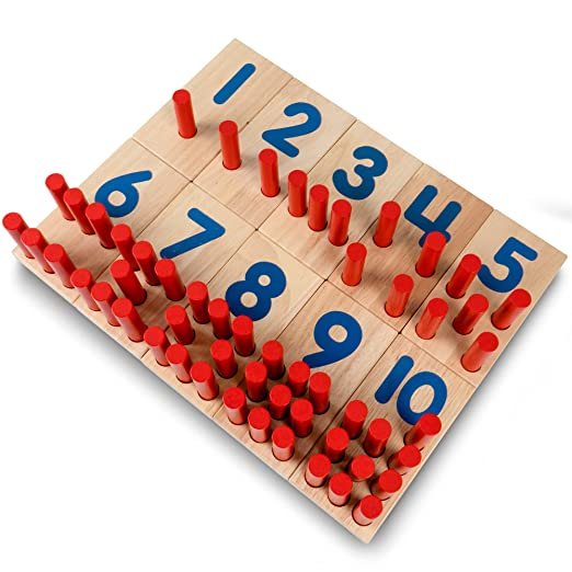 X Large Excellerations Montessori Counting Pegs Number Counting Sticks Boards