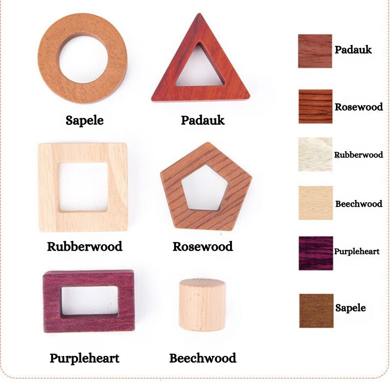 Juego de Juguetes Educativos de Madera Natural Premium