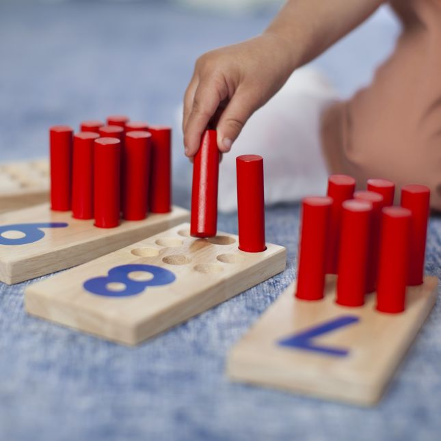 X Large Excellerations Montessori Counting Pegs Number Counting Sticks Boards