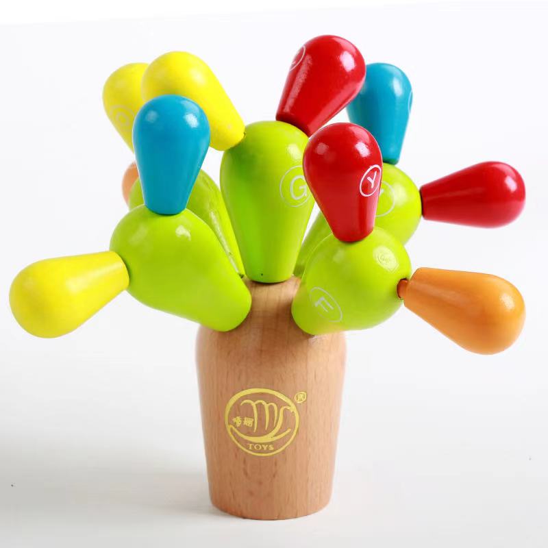 Alphabet en bois Cactus - Jouets de motricité fine