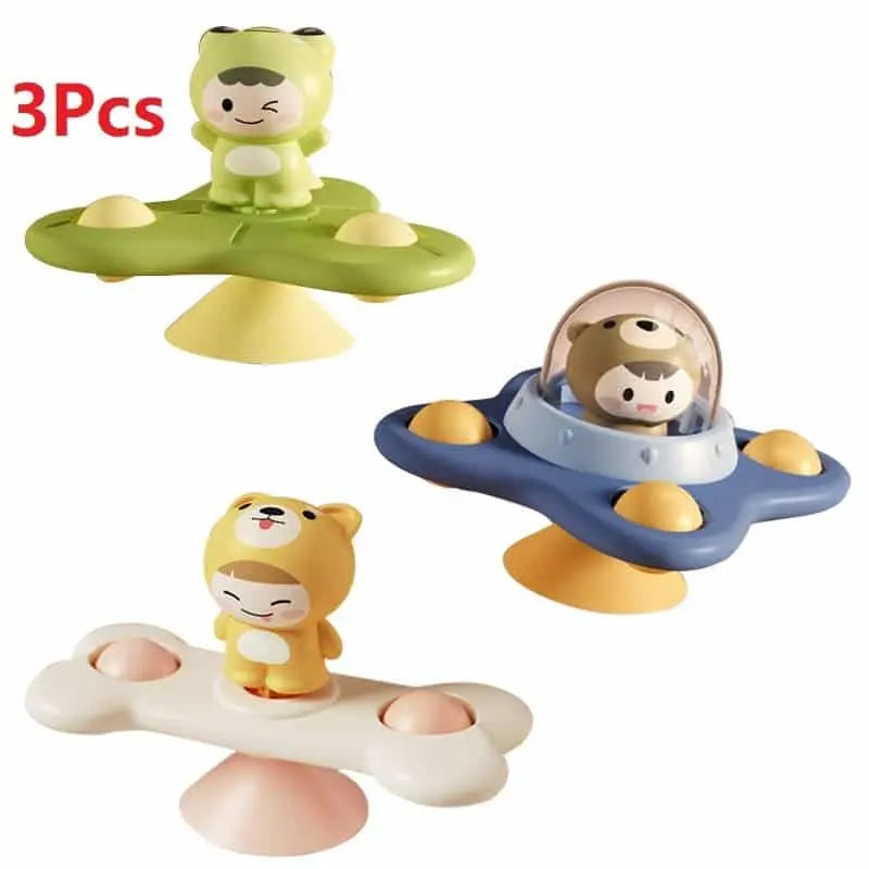 Fidtoy Jouet de bain rotatif pour baignoires – Jouet sensoriel rotatif à ventouse pour tout-petits et bébés