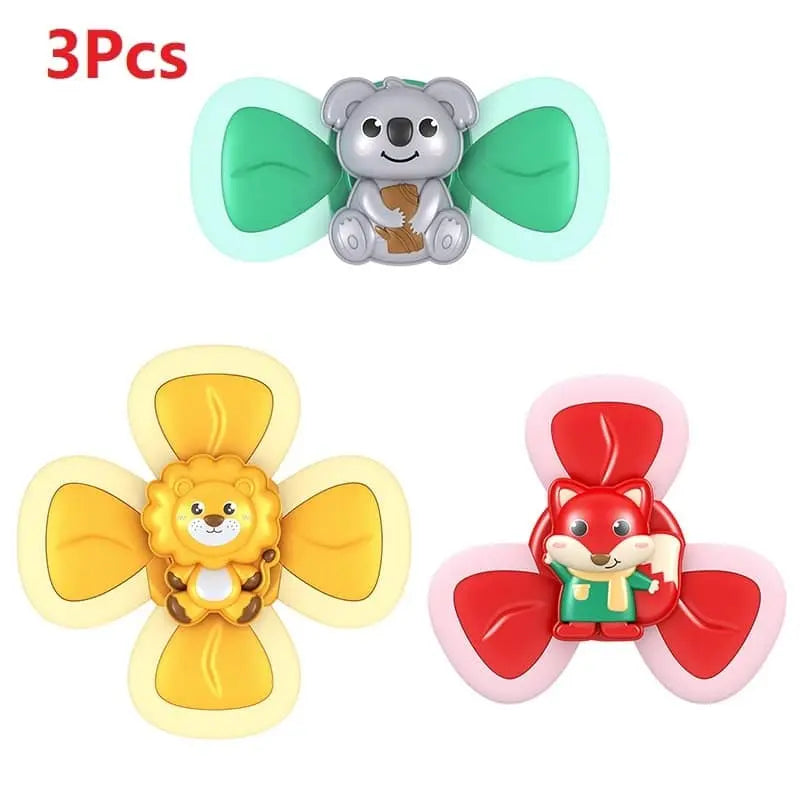 Fidtoy Jouet de bain rotatif pour baignoires – Jouet sensoriel rotatif à ventouse pour tout-petits et bébés