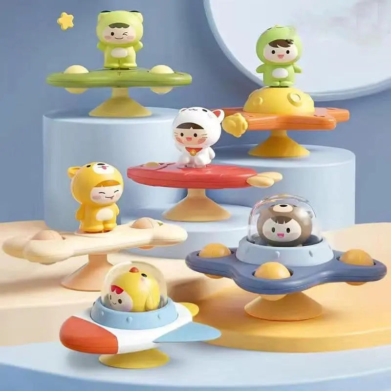 Fidtoy Jouet de bain rotatif pour baignoires – Jouet sensoriel rotatif à ventouse pour tout-petits et bébés