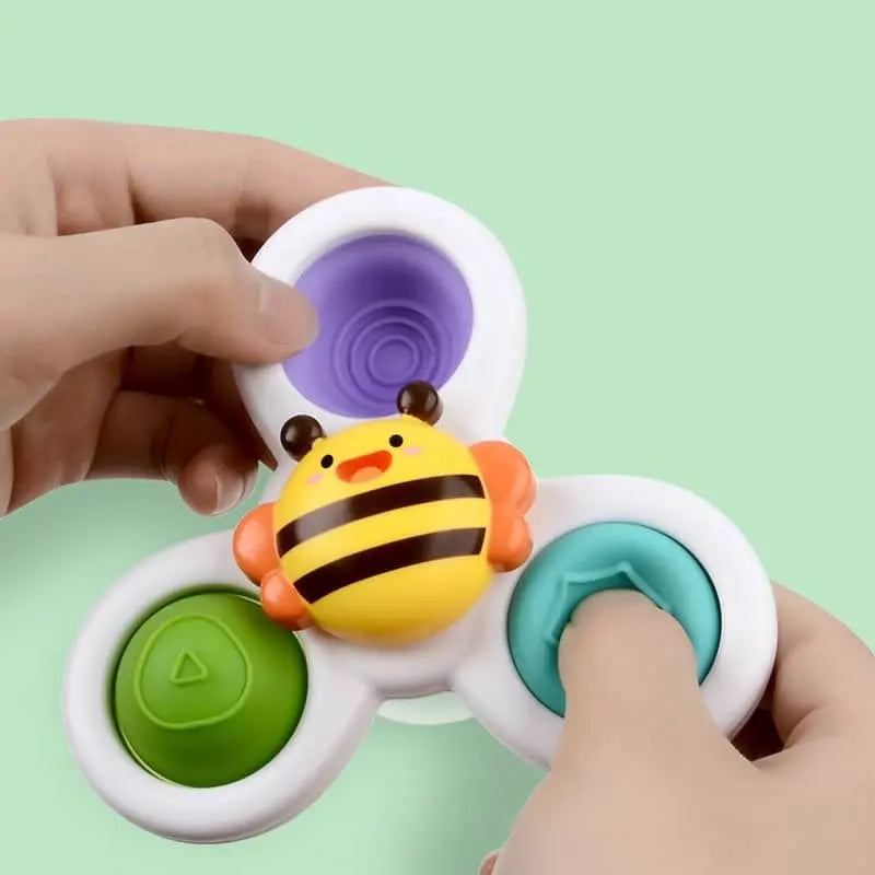 Fidtoy Jouet de bain rotatif pour baignoires – Jouet sensoriel rotatif à ventouse pour tout-petits et bébés