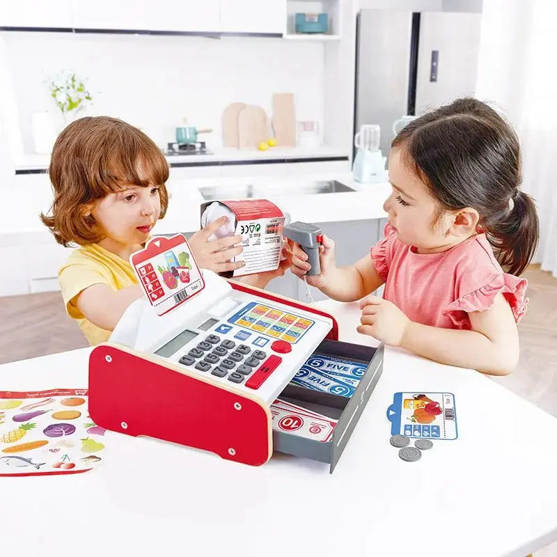 Fidtoy Kids Cash Register Playset with Light and Sound Effects