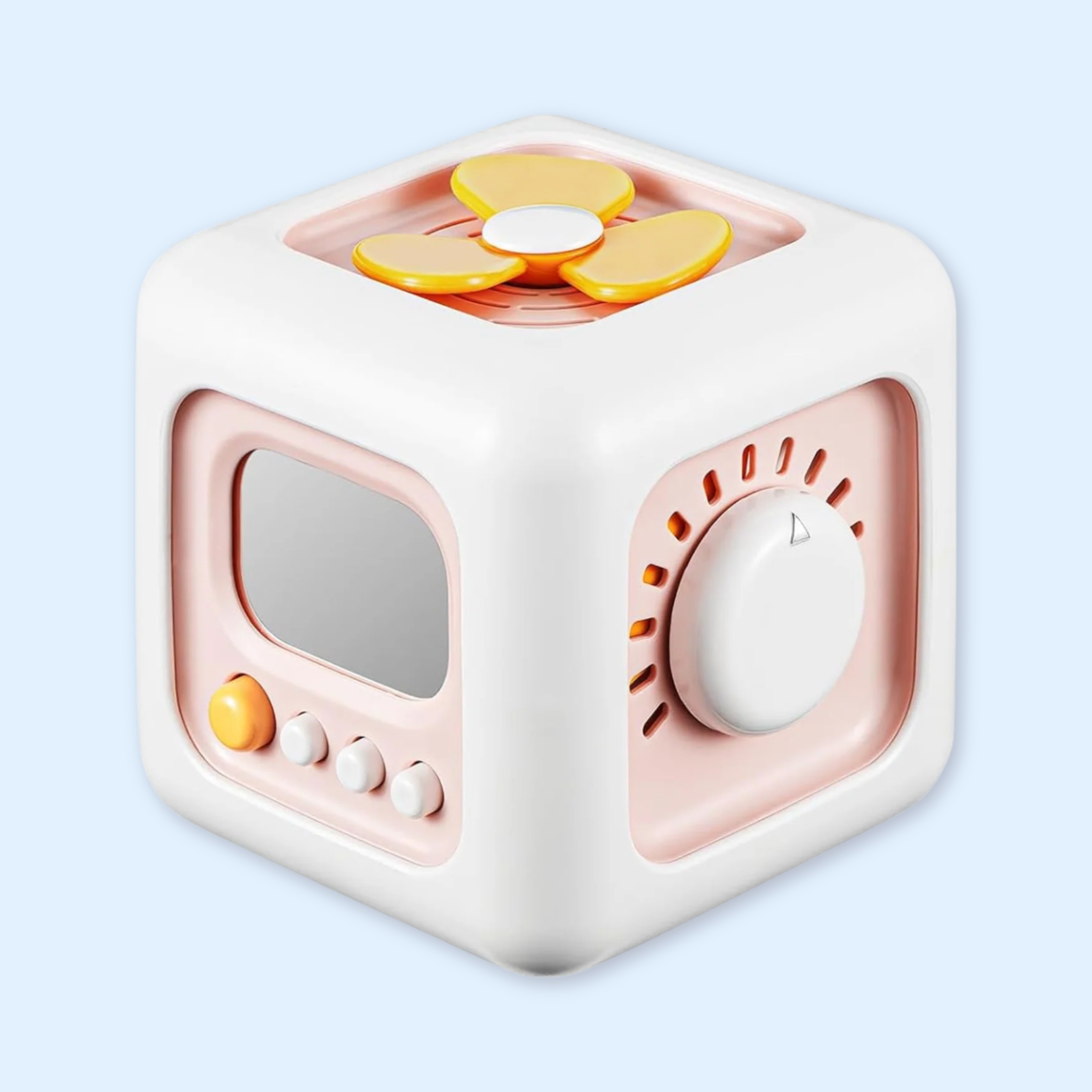 Fidtoy Montessori Busy Cube Jouet Sensoriel pour Tout-Petits Activité 6-en-1
