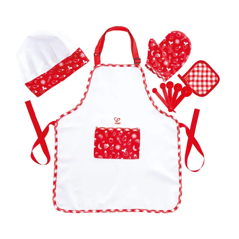 Fidtoy - Set de Costume de Chef pour Enfants, Tenue de Jeu de Rôle de Cuisine avec Accessoires