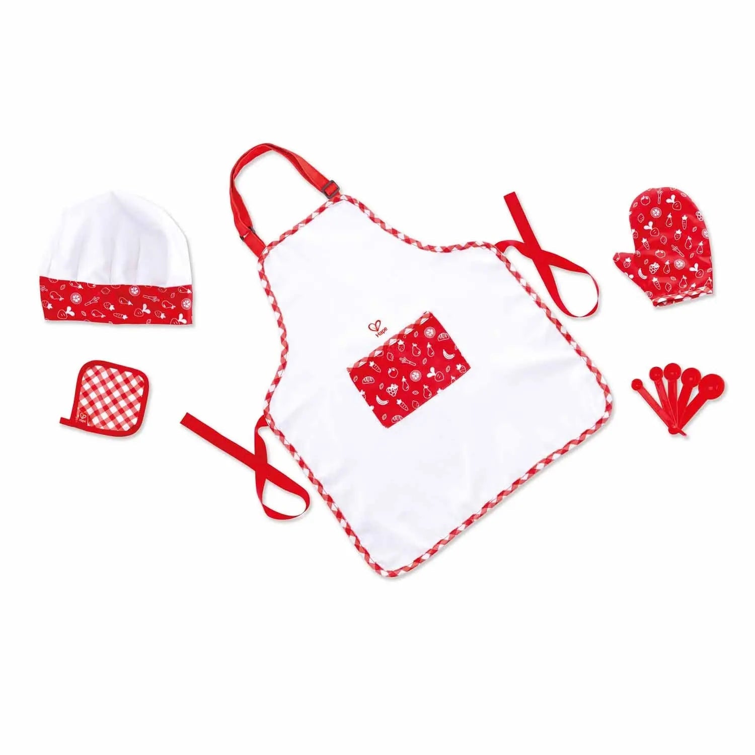 Fidtoy - Set de Costume de Chef pour Enfants, Tenue de Jeu de Rôle de Cuisine avec Accessoires