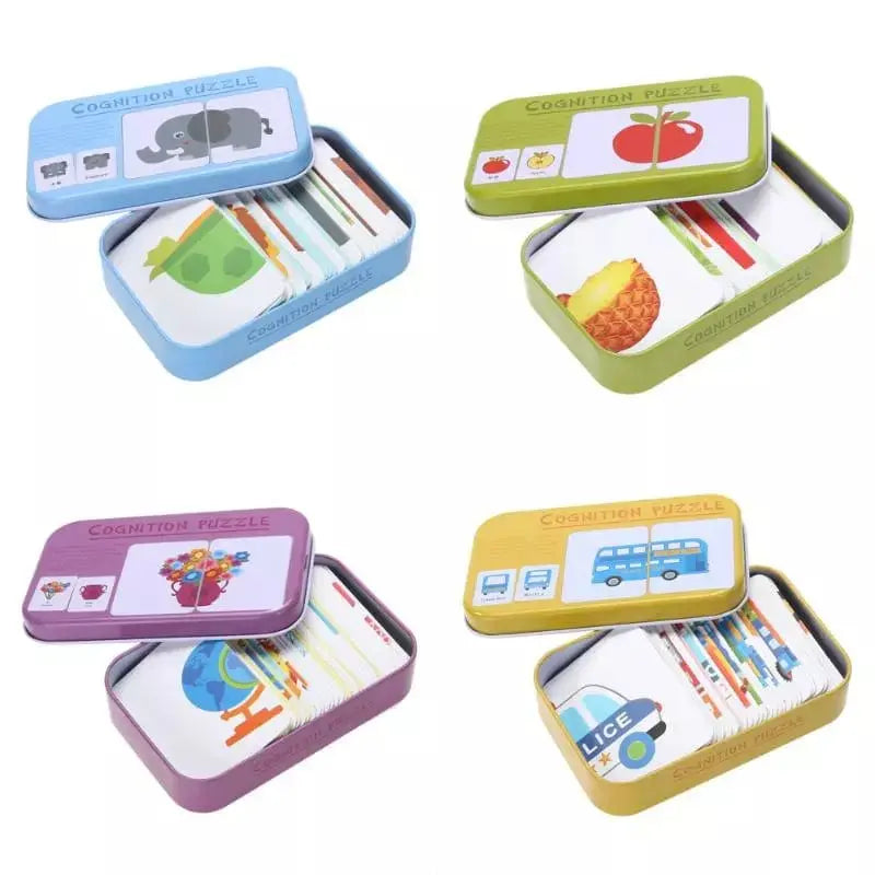 Fidtoy 4 cajas de diferentes colores – Juguete educativo Montessori para niños pequeños y preescolares