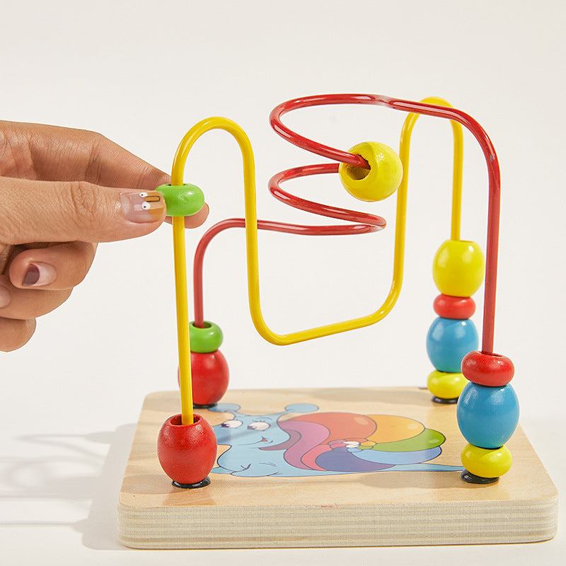 Fidtoy 5-in-1 Wooden Activity Cube for Babies & Toddlers