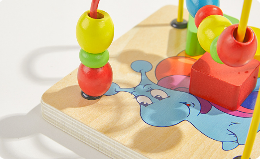 Fidtoy 5-in-1 Wooden Activity Cube for Babies & Toddlers