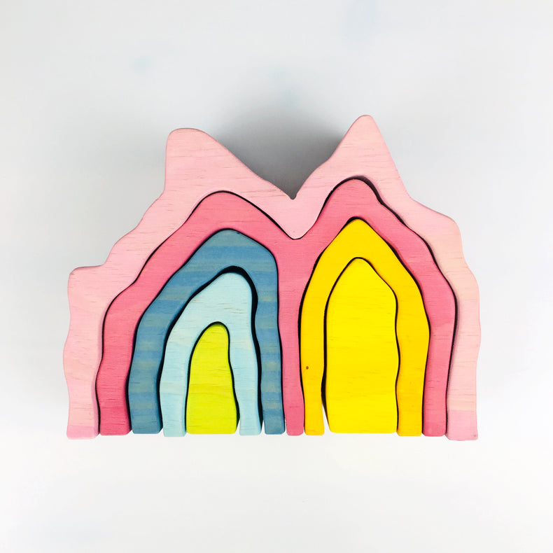 Fidtoy Life Set Wooden Stacking Toy for Kids