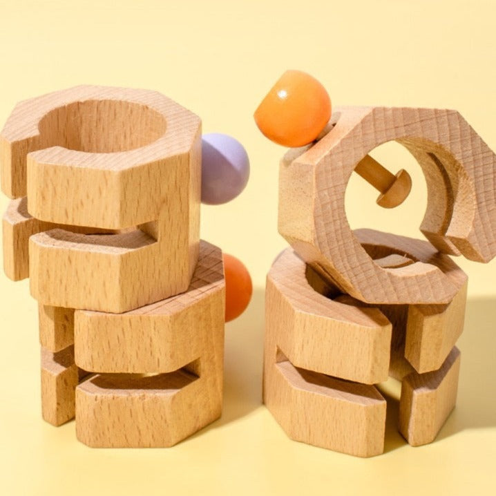 Juego de Madera Creativo con Cartas - Juguetes de Juego Libre