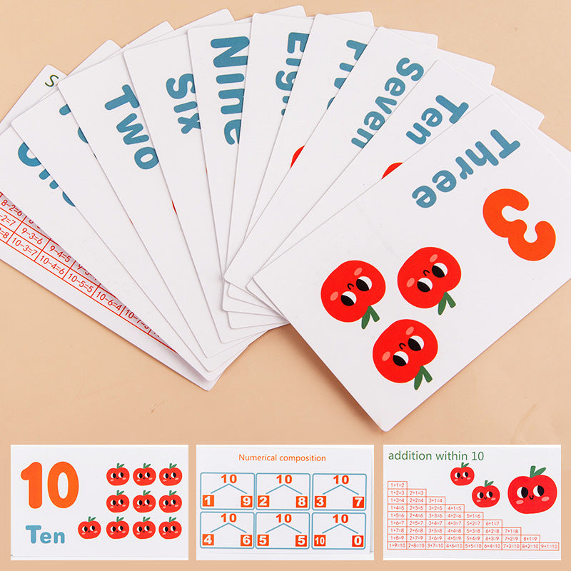 Jeu Fidtoy Montessori en bois de cueillette de pommes – Jouet éducatif de comptage et de mathématiques pour les enfants de 4 à 6 ans