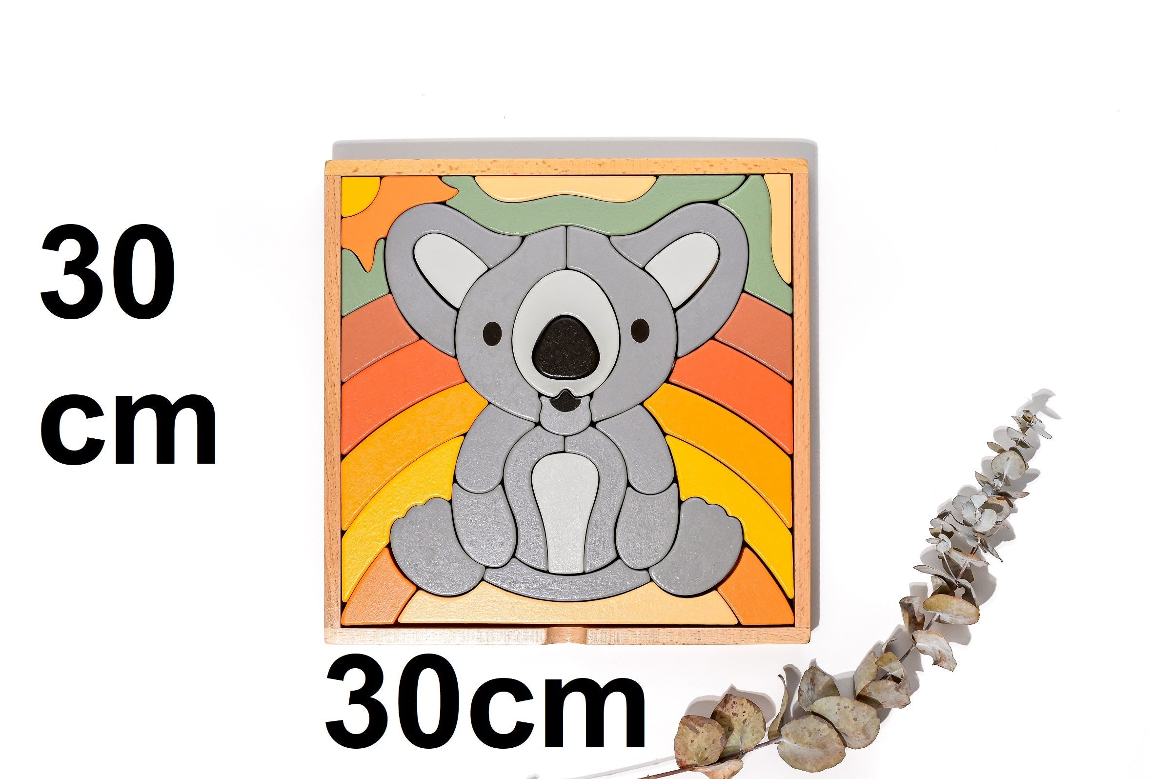 Rompecabezas de bloques de construcción abstractos Kirra the Koala / Exhibición de decoración del hogar
