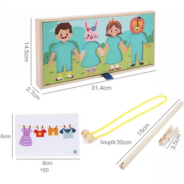 Dry Clothes & Fancy Dress up Jigsaw Wooden Puzzle - 715
