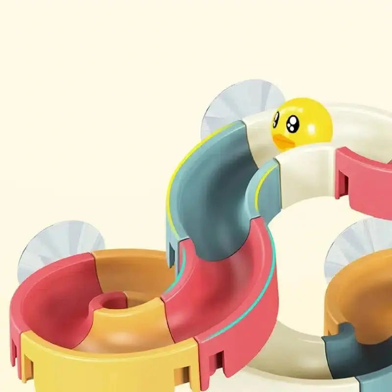 Fidtoy Pato con Ventosa para Bañera, Tobogán de Juguete – Juguetes Interactivos para Bañera para Niños Pequeños