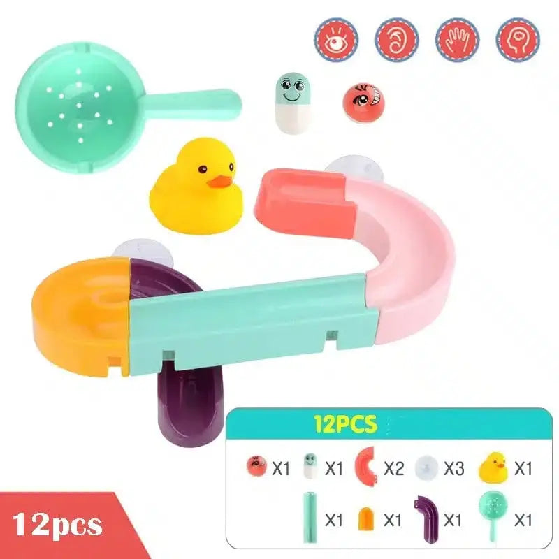 Fidtoy Canard Ventouse Toboggan Jouet de Bain – Jouets de Bain Interactifs pour Tout-petits