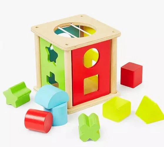 Caja clasificadora de formas geométricas de madera