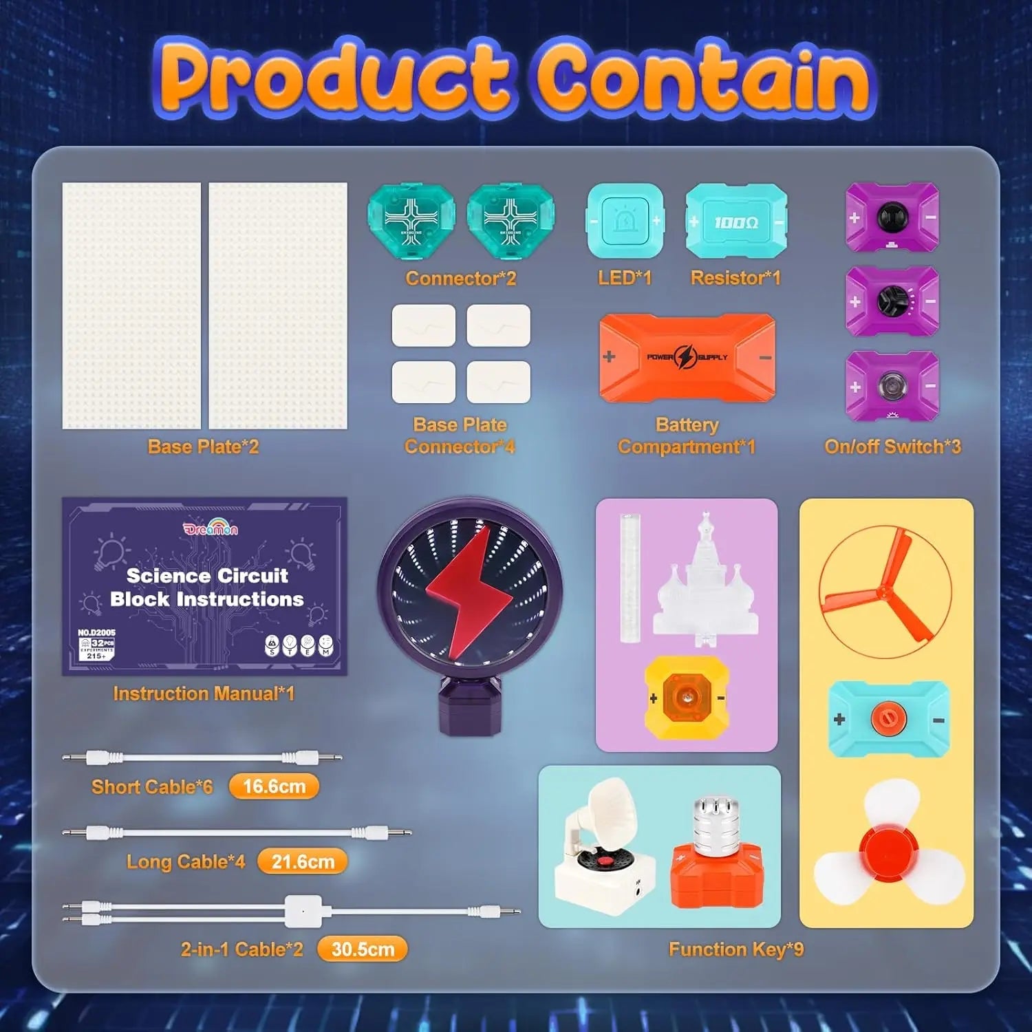 Kit STEM de circuitos eléctricos con más de 215 experimentos para niños
