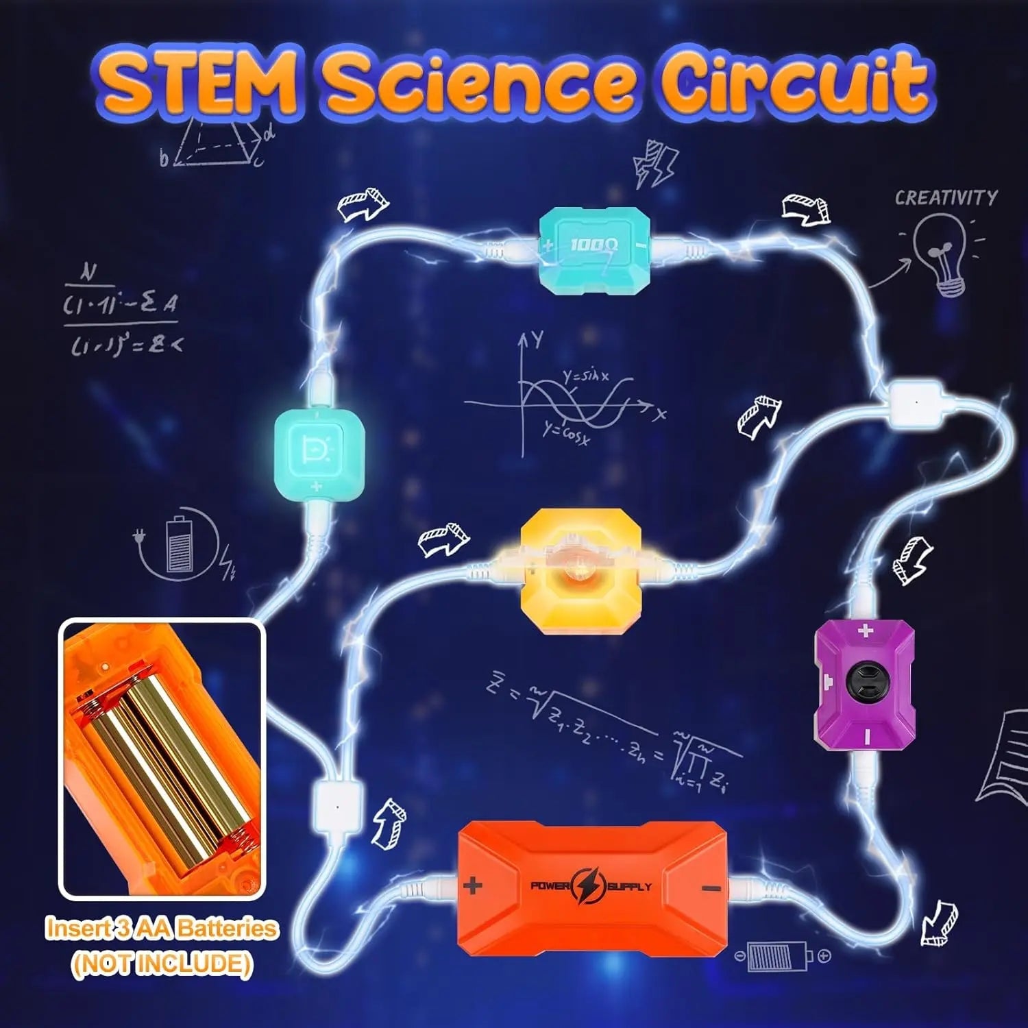 Kit STEM de circuitos eléctricos con más de 215 experimentos para niños