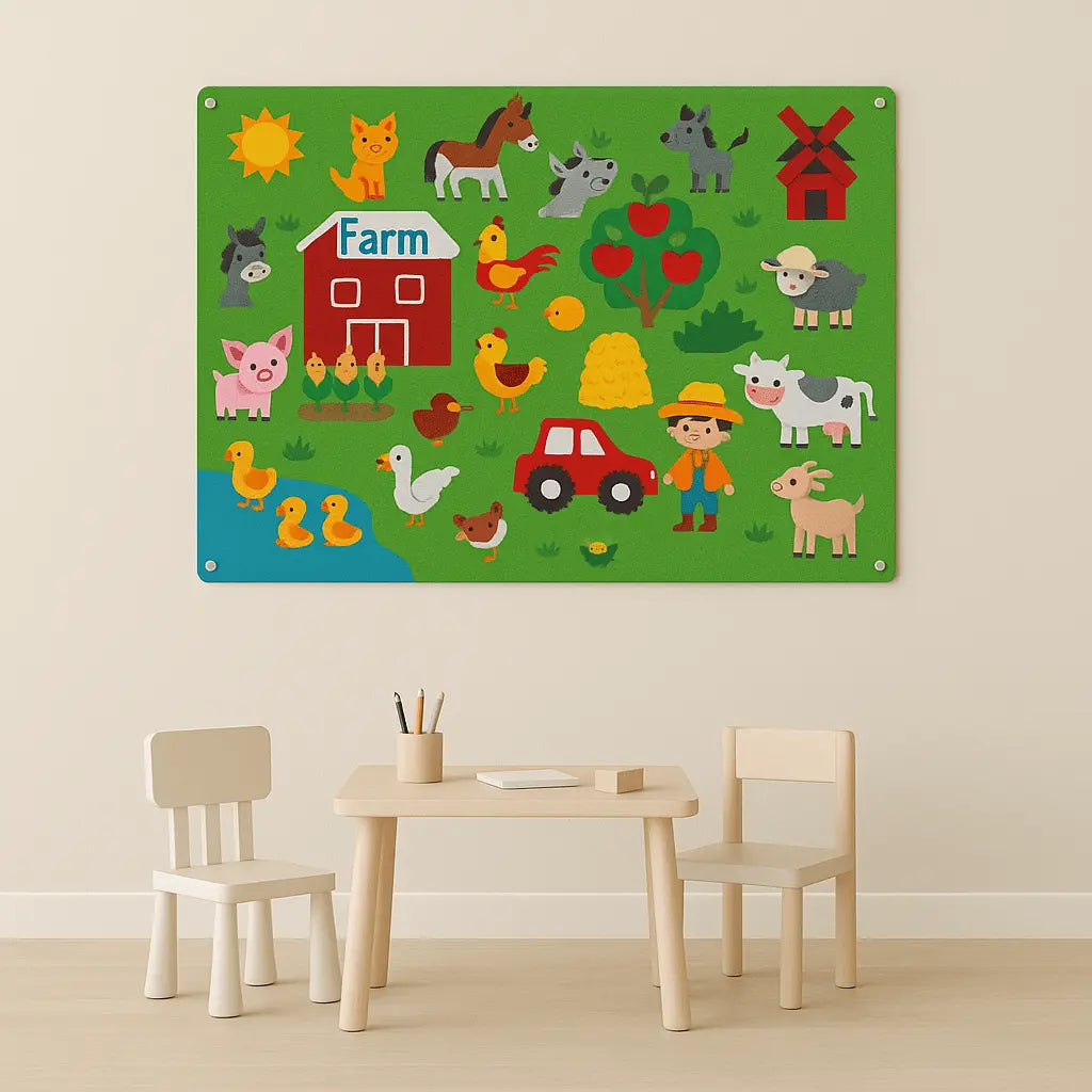 Fidtoy Interactive Farm Kit – Montessori Felt Board for Toddlers’ Storytelling & Early Learning