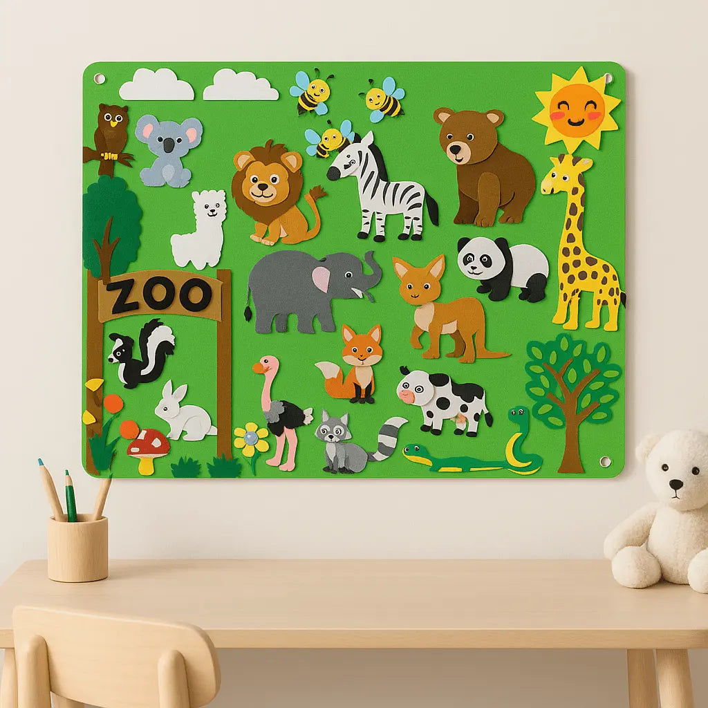 Fidtoy Interactive Farm Kit – Montessori Felt Board for Toddlers’ Storytelling & Early Learning