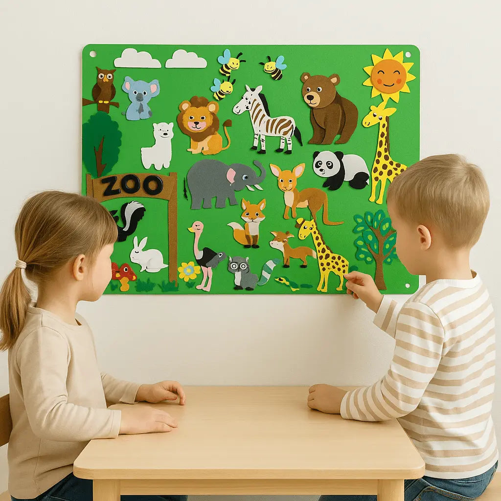 Fidtoy Interactive Farm Kit – Montessori Felt Board for Toddlers’ Storytelling & Early Learning