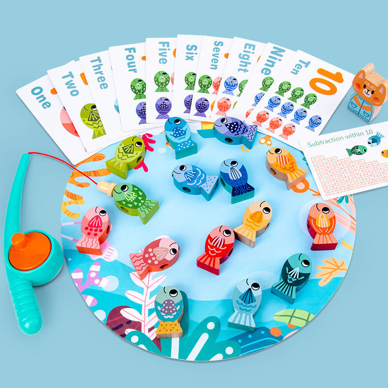 Wooden Magnetic Fishing and Counting Game- Mathematics toys