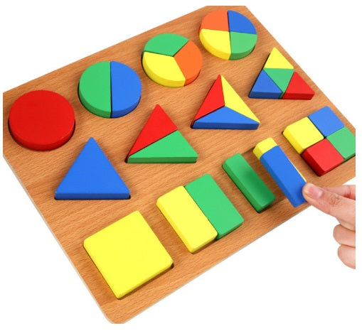 Large Geometric Shape and Fractions Board