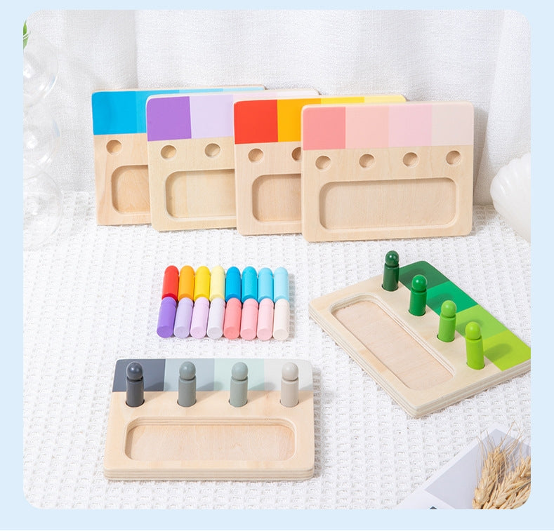 Juegos de paletas a juego con clavijas de color degradado