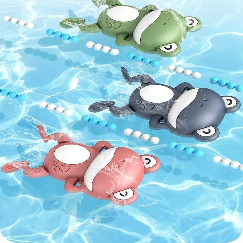 Fidtoy Jouets de Bain Grenouille à Remonter pour Tout-petits – Jouets Aquatiques Grenouille Flottante Lot de 3