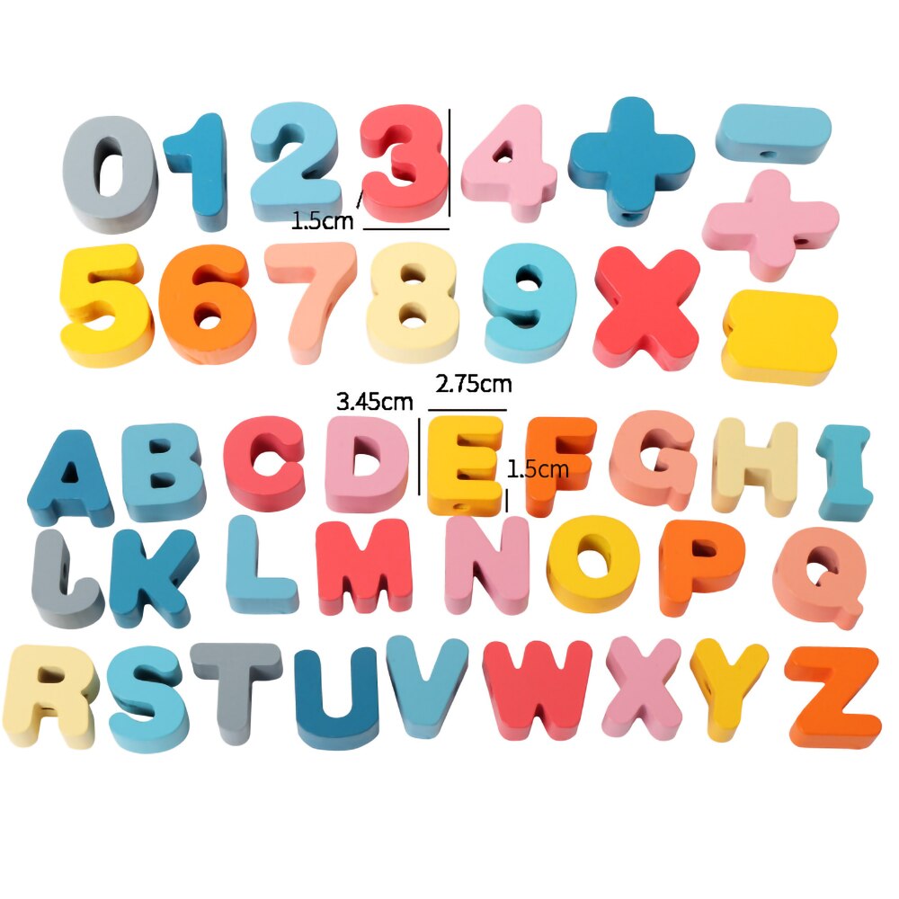 Fidtoy Perles à Enfiler en Bois pour Tout-Petits | Jouet d'Apprentissage Montessori pour la Motricité Fine