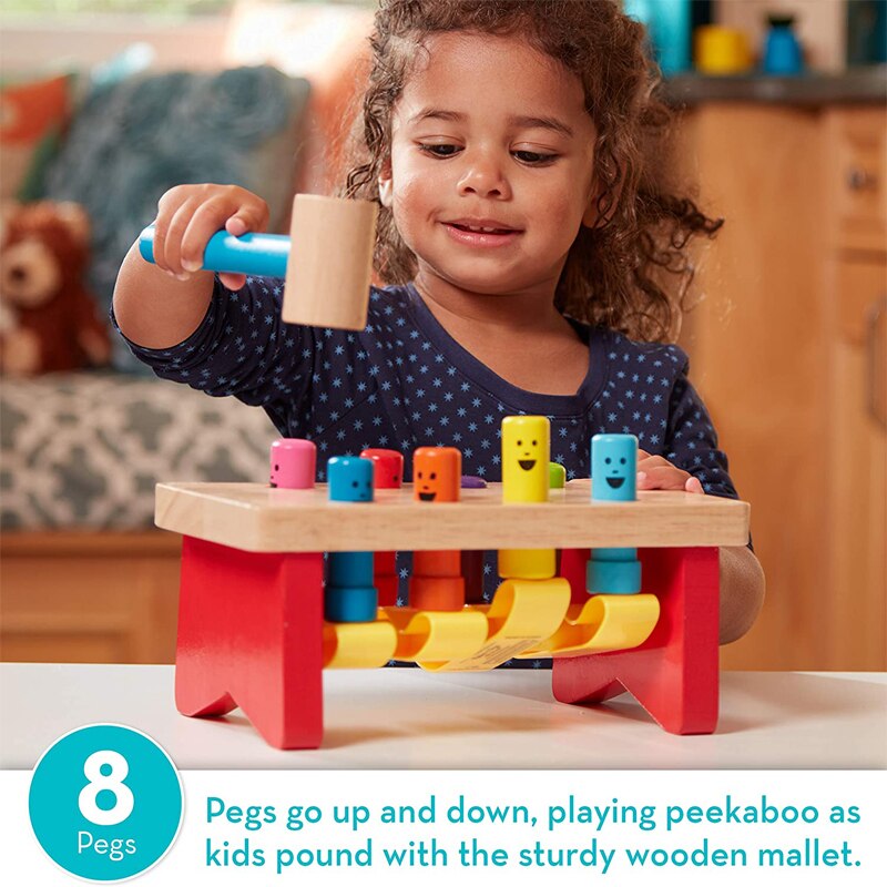 Jouets en bois pour enfants : Table de percussion amusante