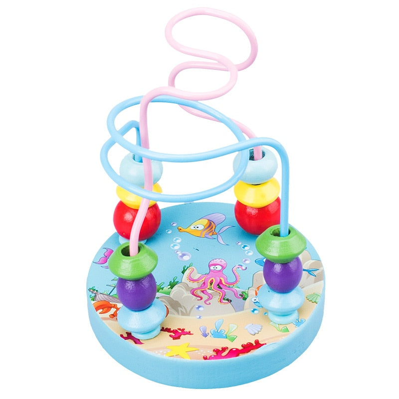 Fidtoy Perles à Enfiler en Bois pour Tout-Petits | Jouet d'Apprentissage Montessori pour la Motricité Fine