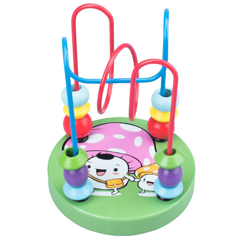Fidtoy Perles à Enfiler en Bois pour Tout-Petits | Jouet d'Apprentissage Montessori pour la Motricité Fine