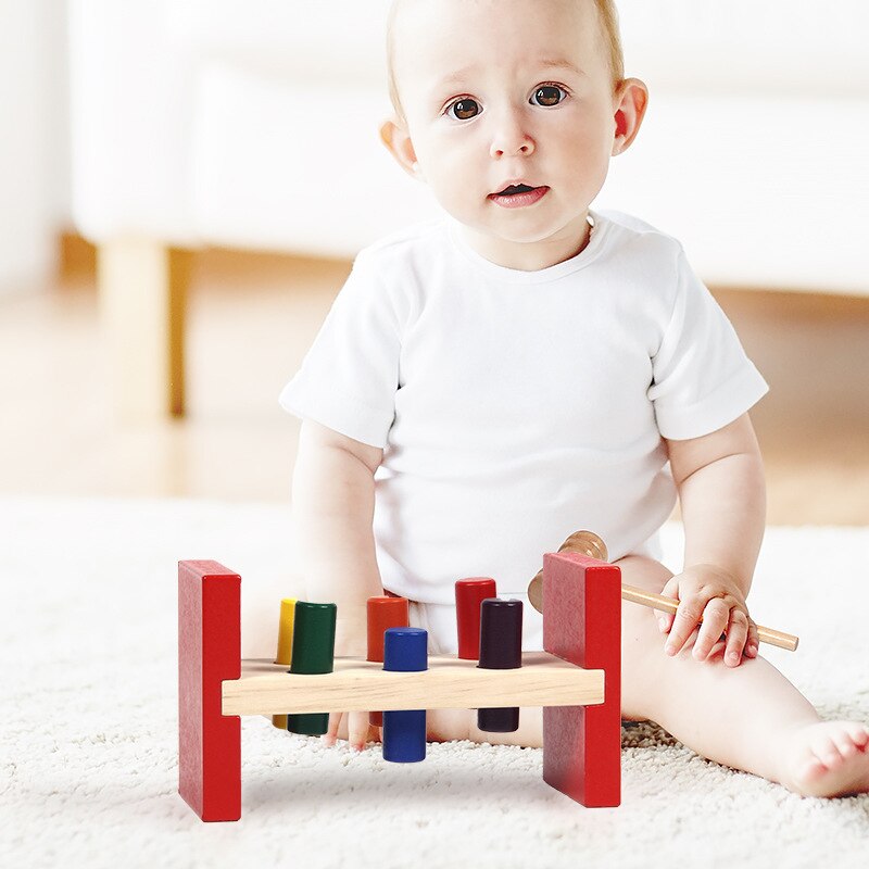 Jouets en bois pour enfants : Table de percussion amusante