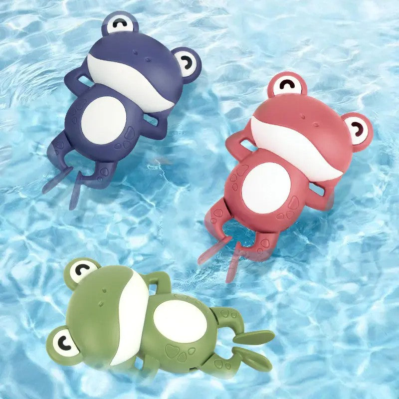 Fidtoy Jouets de Bain Grenouille à Remonter pour Tout-petits – Jouets Aquatiques Grenouille Flottante Lot de 3
